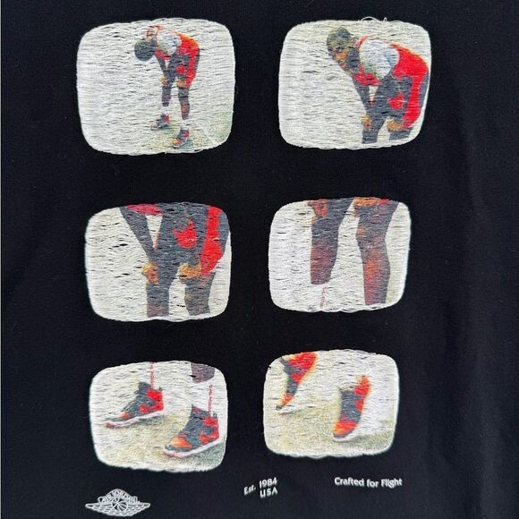 Air‎ Jordan Rare Sample T-Shirt “Crafted for Flight” Embroidered Patches Med - Picture 3 of 7